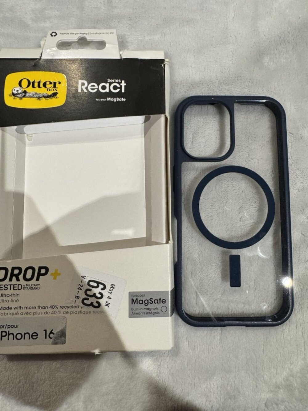 Otterbox React Series Case Clear for iPhone 16 Indigo Night ( Blue )